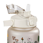 General Supply Goods + Co - Bouteille d’eau en plastique Tritan de 64 oz – Floral-Couvercle vissable avec paille amovible et bouton de verrouillage pour prévenir les fuites