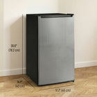 HOMCOM Compact Mini Freezer with Adjustable Temperature - 2.1 cu. ft. - Silver-Reversible door, removable shelf and adjustable feet provide flexibility