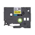 Brother Genuine TZe631 Laminated Tape for P-touch Label Makers - 12 mm wide x 8 m long - Black on Yellow-Perfect for everyday labelling applications in the home, office or workplace like file organization, barcoding, USB flash drives, office supplies, pantry and freezer contents, kids’ items and equipment