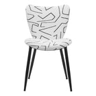 Zuo Prestige Dining Chair - White - Set of 2-Powder coated steel leg