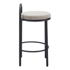 Zuo Sisal Counter Stool - Beige Tweed - Set of 2-3 year limited warranty