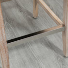 HOMCOM - Tabourets de bar rembourrés avec pieds en bois - beige - paquet de 2-Pieds antidérapants assurant l’équilibre et évitant les rayures au sol 

