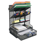 ShoppingAll Mesh Desk Organizer with 9 Compartments-Keeps Letter/A4 papers, folders, mail, and supplies organized