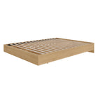 Nexera Platform Bed Frame - Queen Size - Natural Maple-Includes a system of slats for mattress support so it doesn't require a box spring, the perfect budget-friendly choice!