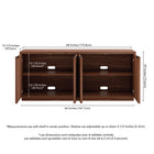 Hudson&Canal Mansfield 68"W Buffet Table - Satin Walnut-8