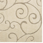 Modway - Jubilant Hag de vigne défilante en plein essor Tapis de 5 pi l x 8 pi L - Crème et beige-Texture distinctive haute-basse