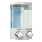 Better Living Euro Dispenser Duo - White-Includes integrated hidden hooks for holding razors or bath accessories