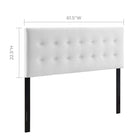 Modway Emily Biscuit Tufted Performance Velvet Queen Headboard - White-Velvet Polyester Upholstery