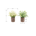 Monarch Specialties - 9360 Herbe de Mûrier Artificiel 12" de Haut - Pots en Ciment Brun - Ensemble de 2-Conçues pour durer, ces plantes artificielles sont accompagnées d'une garantie limitée de 5?ans, offrant un accent fiable et élégant pendant de nombreuses années