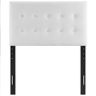 Modway Emily Biscuit Tufted Performance Velvet Twin Headboard - White-Height Adjustable from 45" - 52.5"