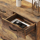 HOMCOM Entryway Cabinet with 2 Flip Drawers for 12 Pairs - Rustic Brown-Colour: Rustic Brown