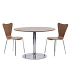 Modway Ernie Dining Side Chair - Walnut-Chrome Legs