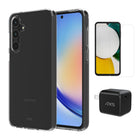 AXS Starter Kit bundle with Ultra Clear Case, Screen Protector and 30W Charger for Samsung Galaxy A35-Drop-tested, scratch resistant phone case with shock absorbing air pockets