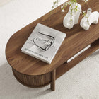 Modway Cadence Coffee Table - Walnut-Fluted Sides