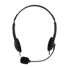 Adesso Xtream H4 Dual 3.5mm Stereo Headset with Mic - Noise Cancelling - 6' Cable - Lightweight - Black-Ideal for general, music, office, and remote work