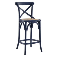 Modway Gear Counter Stool - Midnight Blue-Modern Farmhouse Counter Stool