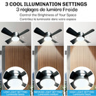 Bell+Howell 15.7 in. Socket Fan Light with Remote - Black-Easy to operate with remote control