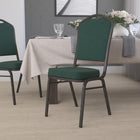 Flash Furniture – Chaise banquet empilable Hercules dossier couronne siège 2,5 po, vert, cadre filons dorés, 4/paq. (FDC01GVGN)-Ensemble de 4 chaises de banquet polyvalentes