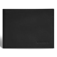 Champs Onyx Leather Top Wing Wallet - Black-Leather Top wing wallet in gift box