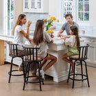 Homy Casa Industrial Swive Counter Bar Stools  24" & 29" - 2 Pack-360-degree swivel seat allows easy conversation without moving the chair