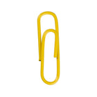 JAM Paper Colourful Standard Paper Clips - 1"- Yellow - 100 Pack- Premium paper clips made from high quality vinyl coated steel wire