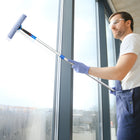 Gritt Commercial Pro Window Washing Cleaning Kit - 14" Squeegee - 14" Washer - 6' Telescopic Pole - 2 Pack-Maximum Pole Length: 6'