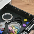 Vinsetto 2-Drawer Letter/A4 Filing Cabinet with Wheels Lockable - White-Material: Cold Rolled Steel
