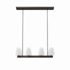 Modway Enthrall 8-Light Chandelier - White/Brass-Modern 8-Light Chandelier