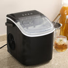 HOMCOM Countertop Portable Ice Maker Machine - Black-Bullet shape ice won't hurt your mouth