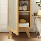 Modway Soma 18" Bathroom Vanity - Oak/White-Rattan Weave Door
