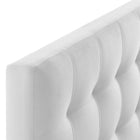 Modway Lily Biscuit Tufted Performance Velvet Twin Headboard - White-Height Adjustable from 45" - 52.5"