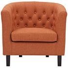 Modway Prospect Upholstered Fabric Armchair - Orange-Deep Button Tufting