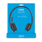 Logitech USB H340 Headset-Package includes USB Computer Headset and user documentation