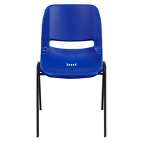 Flash Furniture HERCULES Series Ergonomic Shell Stack Chair with Black Frame - Blue-Set of 5 Multipurpose Stack Chairs