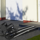 HOMCOM - Rampe pour fauteuil roulant 8 pi avec revêtement antidérapant pour mobilité en scooter - noir-Parfait pour les fauteuils roulants, déambulateurs et rollators par tous les temps 