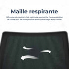 MotionGrey - Chaise de bureau ergonomique AeroMesh - Dossier en maille respirante avec accoudoirs réglables - Noir-4