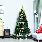HOMCOM 6' Artificial Spruce Christmas Tree - Green-Realistic PVC branches give a full and lush look to the tree 