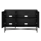 Hudson&Canal Brighton 48"W Buffet Table - Black Grain-Clean with a soft, dry cloth and no harsh chemicals or abrasive cleaning materials