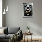 Rush Black and White Photo Collage with Platinum LP - Framed Print - 22" x 34"-Ready to hang - arrives fully assembled