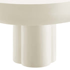 Modway Caspian Oval Concrete Coffee Table - White-8