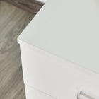 Vinsetto Locking 2-Drawer Rolling Filing Cabinet with Wheels - White-Small size fits under desk to save space
