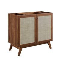 Modway - Soma 36" Armoire de toilette de salle de bain (lavabo non inclus) - Noyer-MDF et panneau de particules