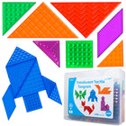 edxeducation Translucent Tactile Tangrams - Set of 35-Sensory play: Pair these colorful blocks with a light source to explore shadows and attributes. Use them with sensory bins and light box accessories. Or, stamp fun details in paint, dough and sand