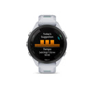 Garmin - Forerunner 265S, lunette noire avec boîtier Whitestone et bracelet en silicone Whitestone/Neo Tropic-Le GNSS multibande avec la technologie SatIQ offre une precision de positionnement superieure dans des environnements difficiles tout en optimisant la duree de vie de la batterie de l'appareil