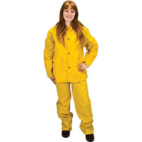 Zenith Safety - Vêtements Imperméables Rz100, Polyester/Pvc, 4T-Grand, Jaune, paquet de 5-Couleur Jaune