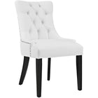 Modway Regent Vinyl Dining Side Chair - White - 2 Pack-Dense Foam Padding for Comfort