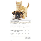 DateWorks 2026 16-Month Wall Calendar - 12" x 12" - Buddies - Bilingual-Animals