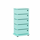 Simply Storage Unit 14.96"W x 10.43"D x 28.35"H - Teal-Each bin pivots to provide quick access