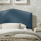 Modway Cosette Performance Velvet Twin Size Headboard - Cadet Blue-Contrast Piping Trim