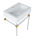 Modway - Redeem Fixation murale en acier inoxydable argenté de 24" Vanette de salle de bain - Blanc argenté-Assemblée requise
